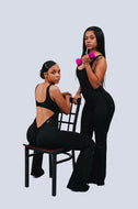 BLK FLARE JUMPSUIT